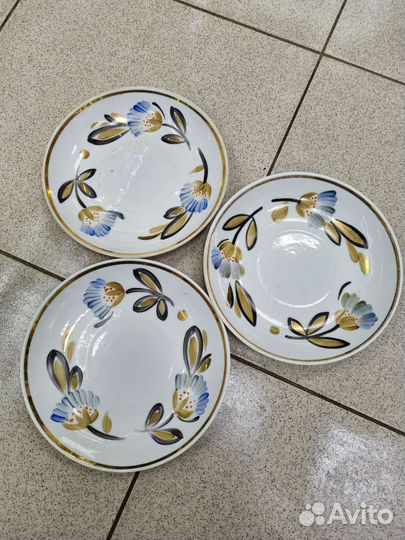 Блюдца дз Вербилки, 3 шт, диаметр 16 см