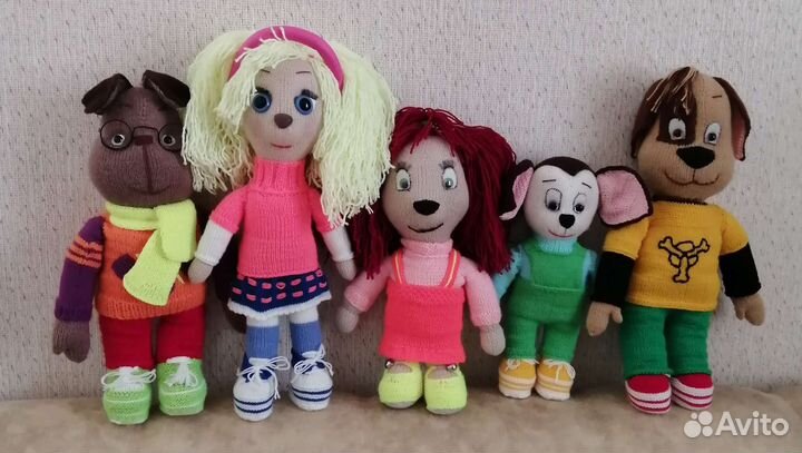 Вязаные игрушки ручной работы из мультфильма