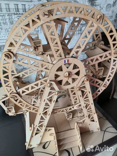 Сборная модель колесо обозрения деревянная