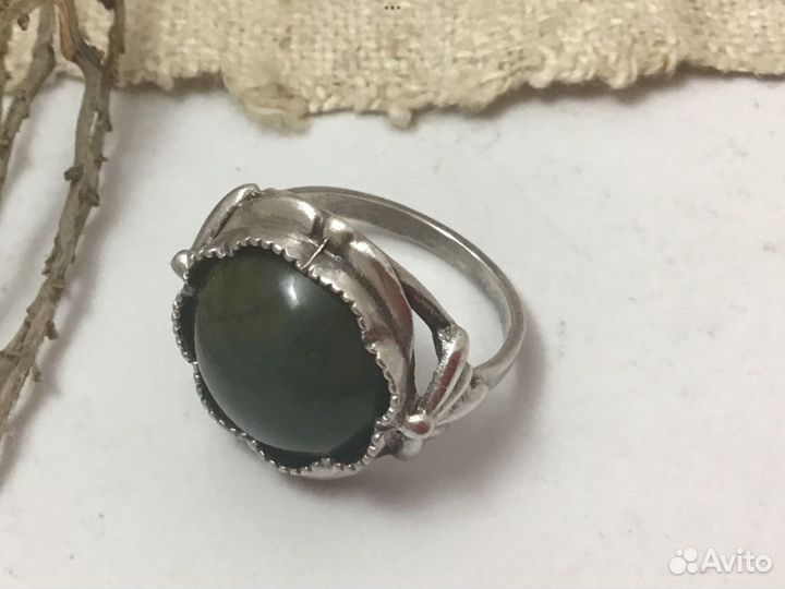Перстень со вставкой. Серебро 925 пр. СССР