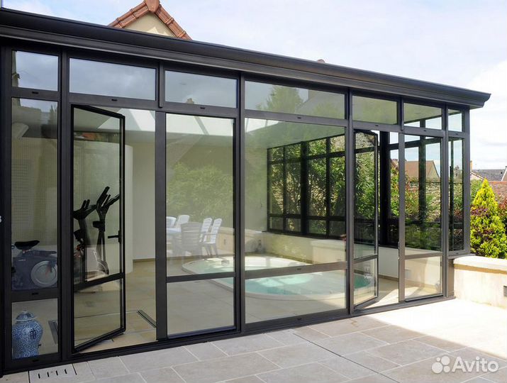 Раздвижные окна двери для беседок, террас, веранд