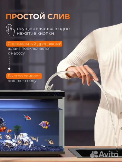 Умный аквариум Xiaomi SMART Fish Tank MYG100 (20L)