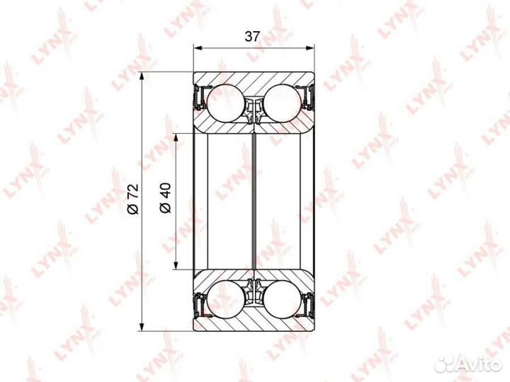 Lynxauto WB-1058 Комплект подшипника ступицы колес