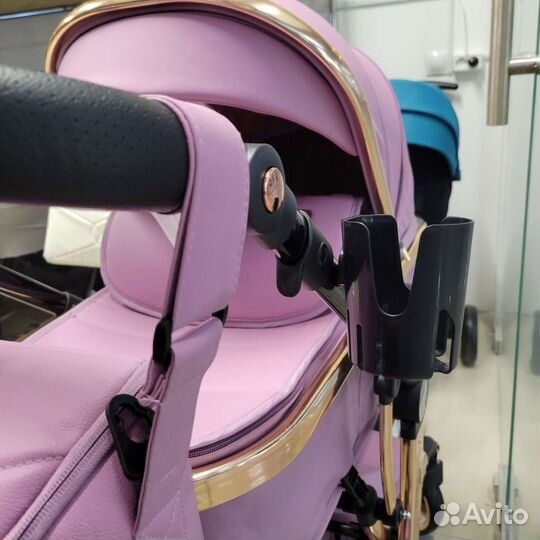 Коляска 2 в 1 экокожа,новые