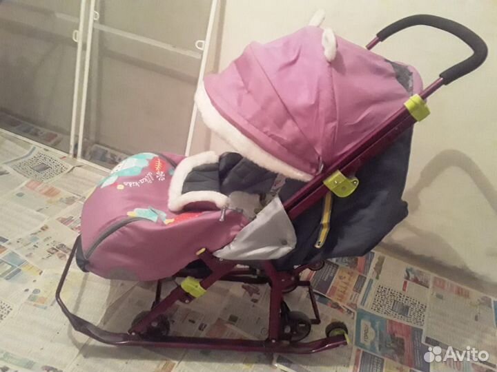 Сани коляска детские ника