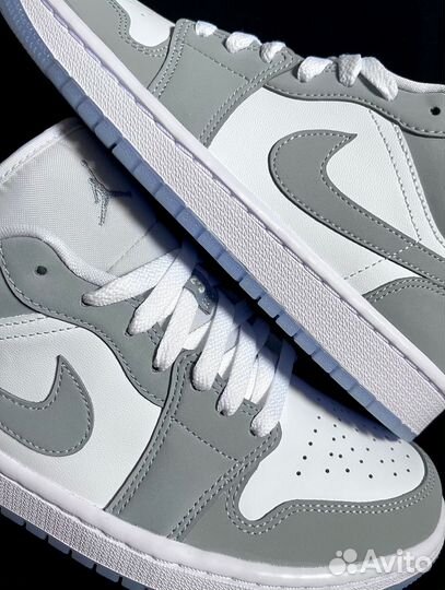 Кроссовки Air Jordan 1 low «Wolf grey»