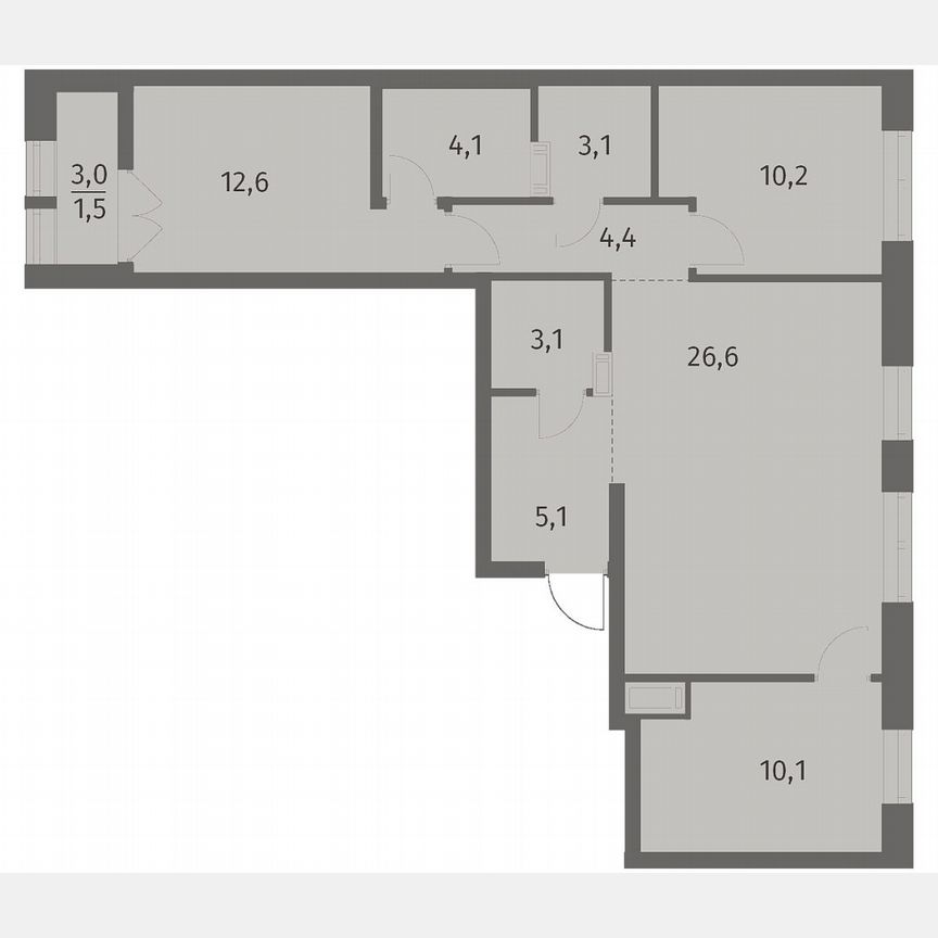 3-к. квартира, 80,7 м², 9/12 эт.