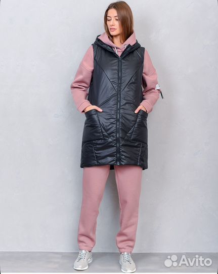 Жилетка с капюшоном женская 54-56р