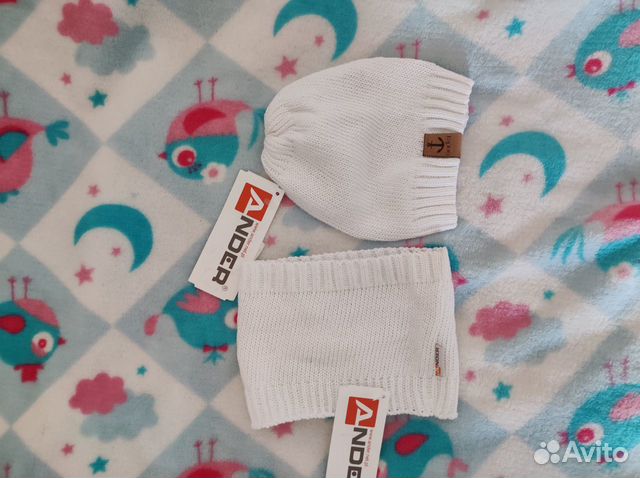 Летние шапка и снуд для малышки