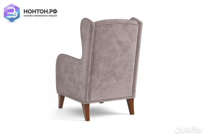 Кресло евромагнат серо-коричневое