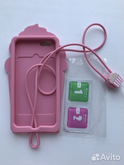 Чехол силиконовый розовый на iPhone 6s