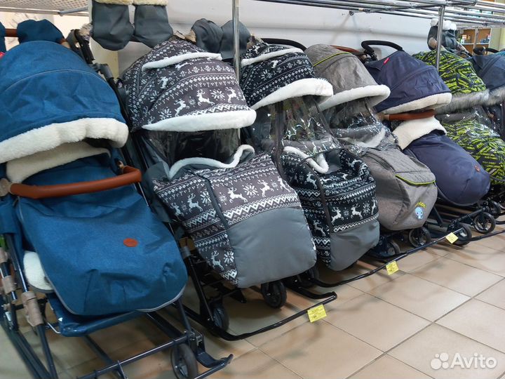 Детские санки коляска ника