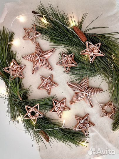 Набор ёлочных игрушек ручной работы