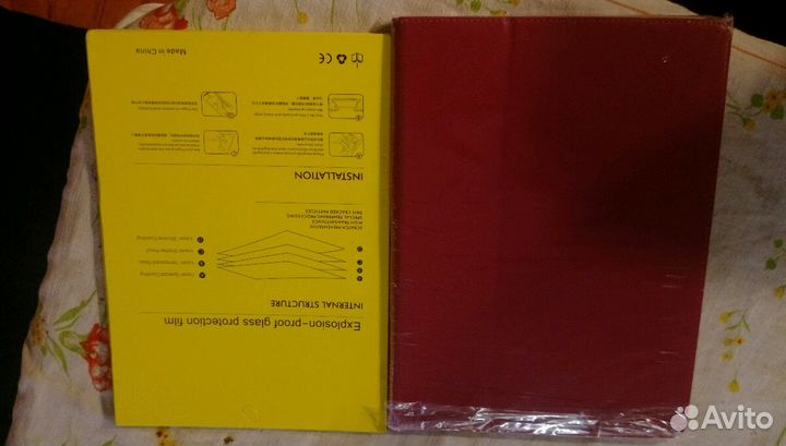 Чехол на планшет И стекло защитное На iPad. Размер