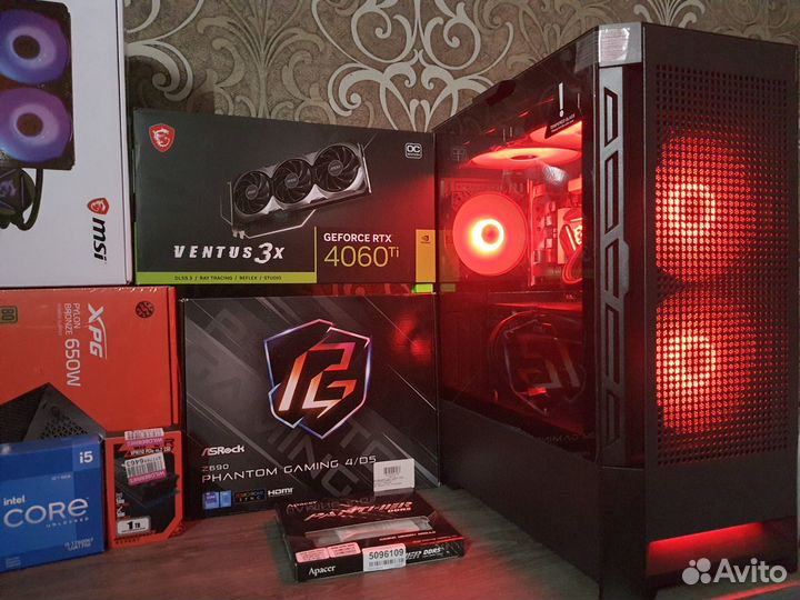 Новый Пк RTX4060Ti/Core i5 12600KF/Z690/32G5/SSD1T