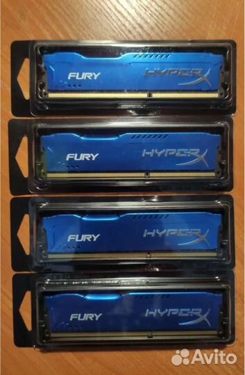 Оперативная память HyperX Fury DDR3 8Gb 1600