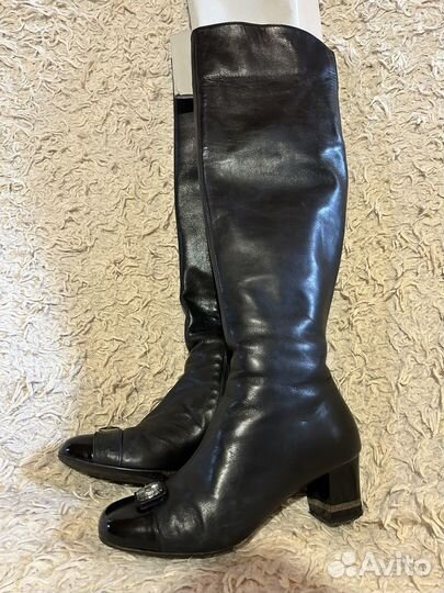 Кожаные женские сапоги Fabiani 37 размер