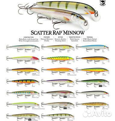 Воблер Rapala Scatter Rap Minnow scrm11