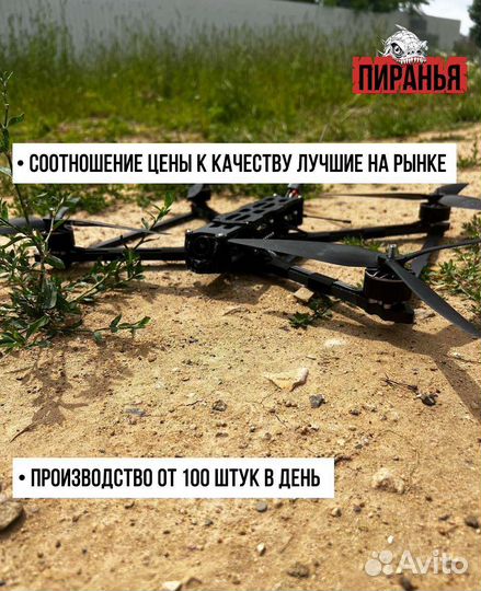 Квaдpoкoптeр FPV пиpaнья 10 дюймoв