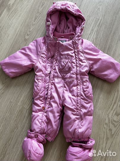 Тюрбан шапка+снуд и комбез осень для девочки 1-2г