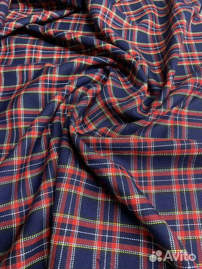 Ткань костюмная клетчатая