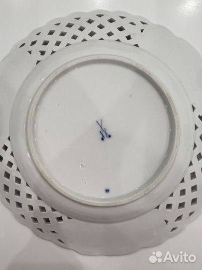 Тарелка Meissen Мейсен ажурная