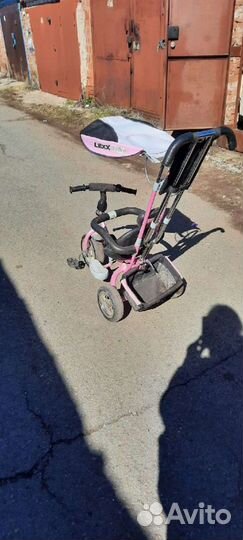 Детский велосипед с родительской ручкой б/у