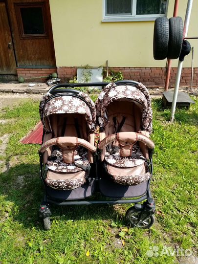Коляска для двойни indigo