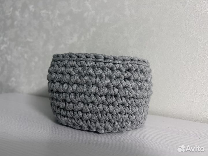 Вязаные корзинки для хранения из трикотажной пряжи