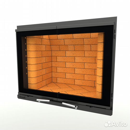 Дверца для камина со стеклом