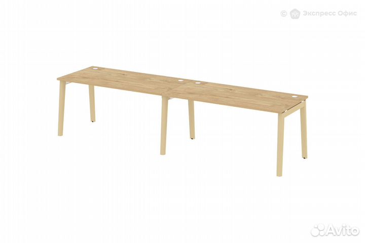 Стол-бенч линейный на деревянных опорях Onix wood