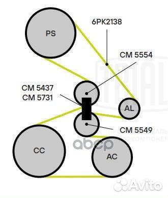 Ролик натяжной навесного оборудования CM 5437 C