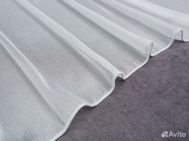 Красивый тюль сетка 3м, 5м белый, кремовый