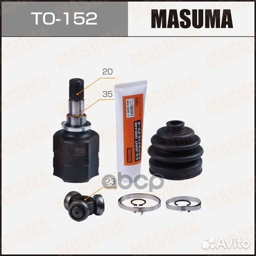 ШРУС toyota auris -18 to152 Masuma