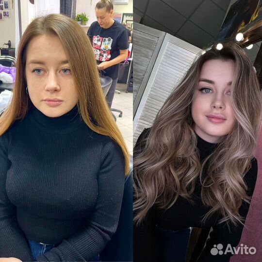 Кератиновое выпрямление, окрашивание волос