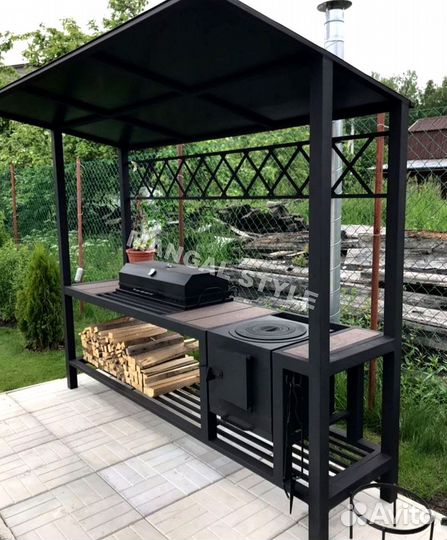 Мангал с крышей