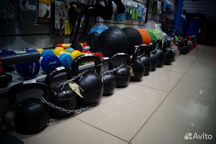 Гиря чугунная с широкой ручкой 12 кг Euroclassic