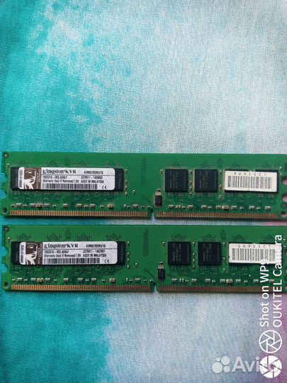 Модули памяти Kingston 1GB DDR2