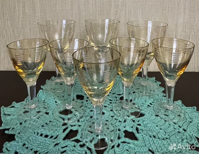 Фужеры цветное стекло СССР