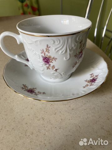Чашка с блюдцем фарфор Польша