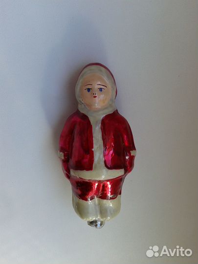Елочные игрушки СССР девочка в шубке гимназист