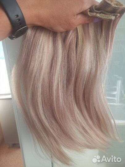 Новые натуральные волосы на заколках