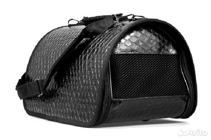 Сумка-переноска Euro чёрный крокодил кож. зам. вак