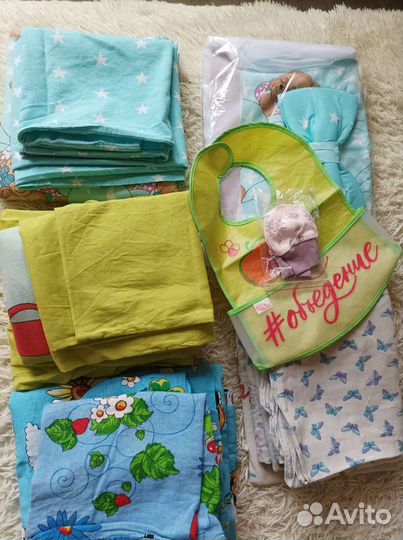 Детское постельное бельё 3 комплекта балдахин слюн