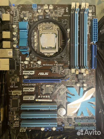 Материнская плата с процессором i5 750 и кулер