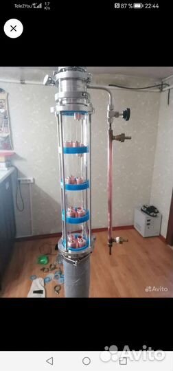 Колпачковая колонна 3 дюйма, медь. 5 этажей