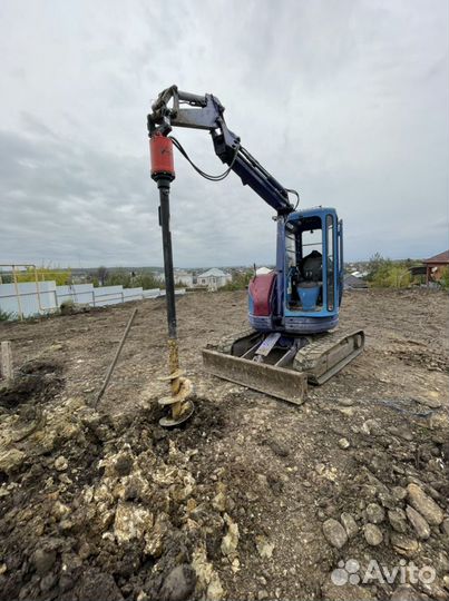 Услуги мини экскаватора Ямобур свай бурение сваи а