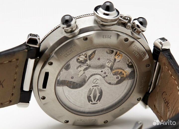 Cartier pasha базель из платины, оригинал