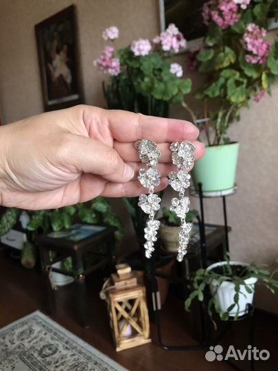 Серьги свадебные, вечерние