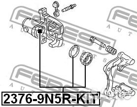 23769N5rkit Поршень суппорта тормозного заднего с